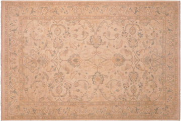 handmade Traditional Kafkaz Chobi Ziegler Beige Gray Hand Knotted RECTANGLE 100% WOOL area rug 6 x 9